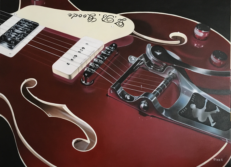 Chuck Berry / Johnny B Goode (Tribute) - Just Like Ringing' a Bell - Michael Godard Art Gallery