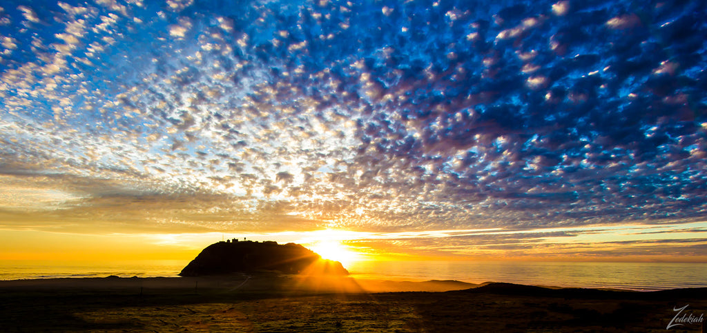 Point Sur Sunset- aerial fine art photography by Zedekiah