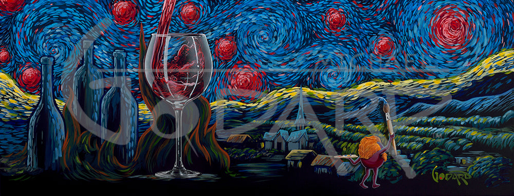 Starry Starry Wine - Michael Godard Art Gallery