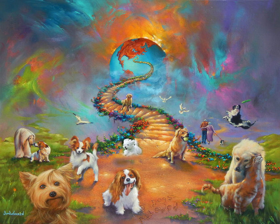 All Dogs Go To Heaven Tee (M) カモ柄 All Dogs Go to Heaven 4 (Bold Sky) by Jim Warren – Olive Vegas Gallery