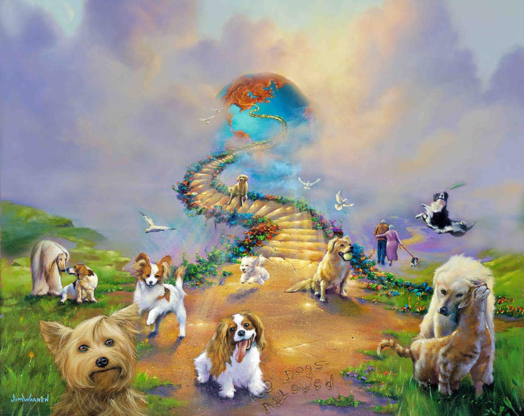 All Dogs Go to Heaven 4 (Soft Sky) by Jim Warren – Olive Vegas Gallery